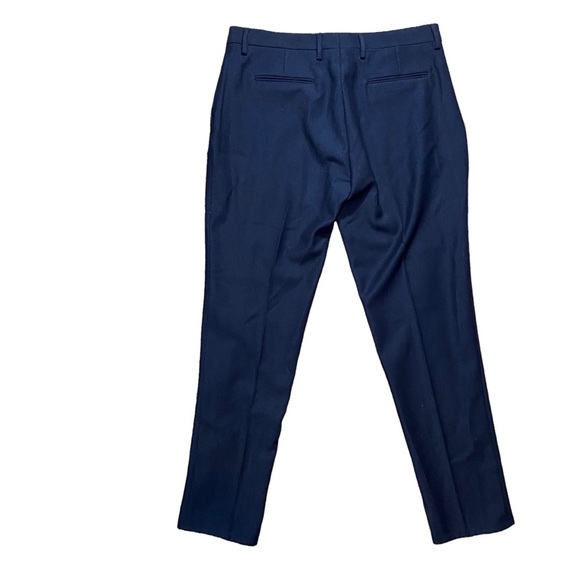 Brian‎ Dales Wool Pants Straight Leg Dark Navy Blue Classic Flat Front Size 10 - Picture 4 of 6